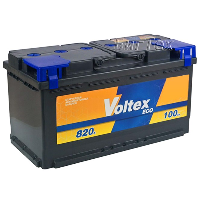 Аккумулятор автомобильный Voltex Eco 100 Aч 820А о.п