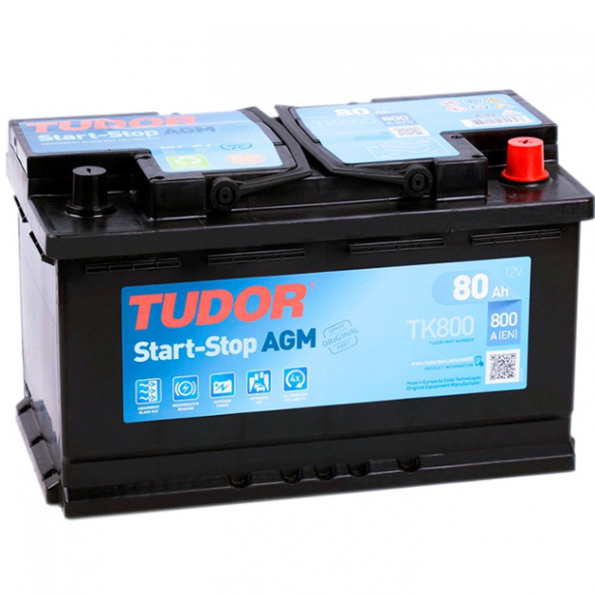 Аккумулятор автомобильный Tudor TK800 AGM 80 Ач