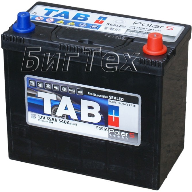 Аккумулятор автомобильный TAB Polar S JIS Asia 55 Ач