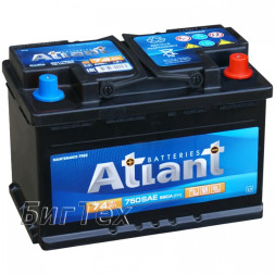Аккумулятор автомобильный ATLANT 74Aч 680A (низкий)