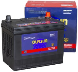 Аккумулятор автомобильный OURSUN JIS MF 95D26R 80Ач 680А п/п