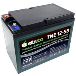 Аккумулятор тяговый Eltreco TNE12-58, 58 Ah гелевый Аккумулятор тяговый Eltreco TNE12-58, 58 Ah гелевый