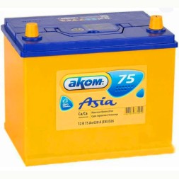 Аккумулятор автомобильный Аком Asia D26L 75 Ah Аккумулятор автомобильный Аком Asia D26L 75 Ah