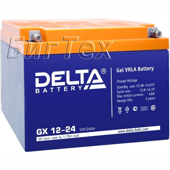 Аккумулятор Delta GX 12-24, 12V 24Ah