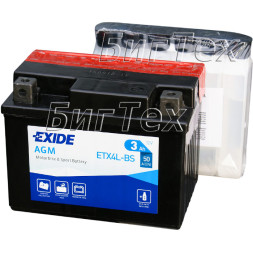 Мото аккумулятор EXIDE ETX4L-BS 3 Ач (YTX4L-BS)