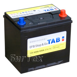Аккумулятор автомобильный TAB EFB Stop Go 60 Ач (Asia) Аккумулятор автомобильный TAB EFB Stop Go 60 Ач (Asia)
