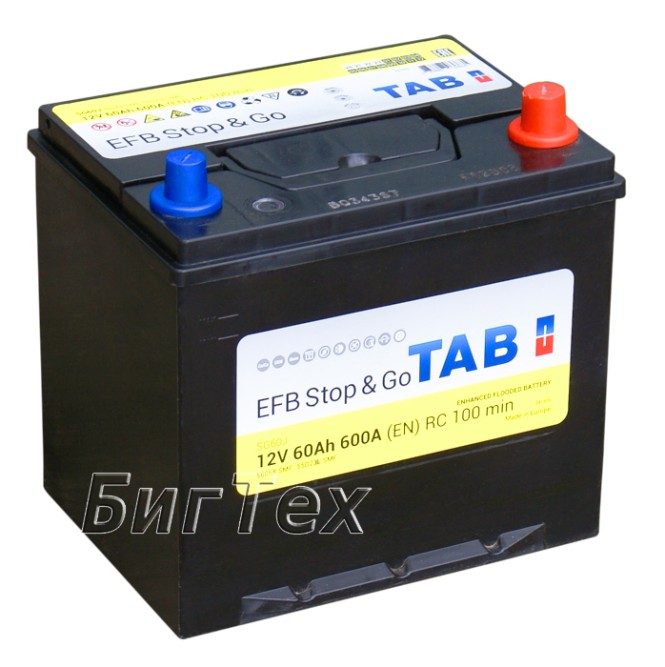 Аккумулятор автомобильный TAB EFB Stop Go 60 Ач (Asia)