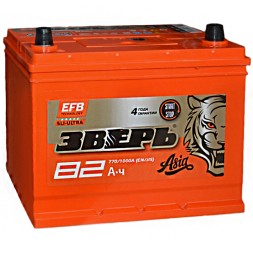 Аккумулятор автомобильный Зверь Азия EFB 110D26L 82Ач 770А
