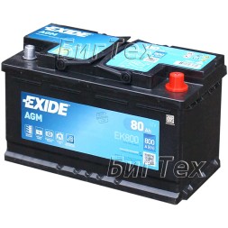 Аккумулятор автомобильный Exide AGM Start-Stop EK800 80 Ач Аккумулятор автомобильный Exide AGM Start-Stop EK800 80 Ач