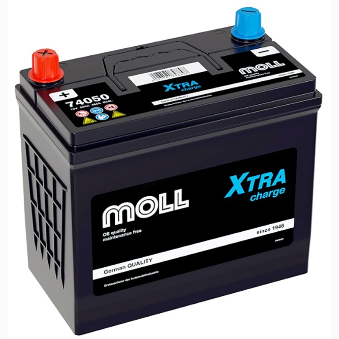 Аккумулятор автомобильный MOLL XTRA charge B24L 50Ah (74050) 