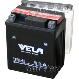 Мото аккумулятор Vela YTX7L-BS AGM 7 Ач