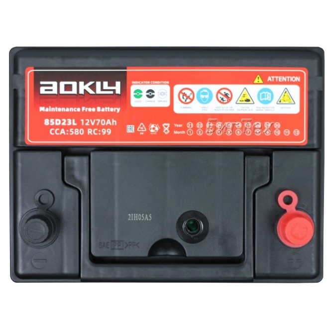 Аккумулятор автомобильный AOKLY ASIA 70Ah 580A 85D23L о.п.