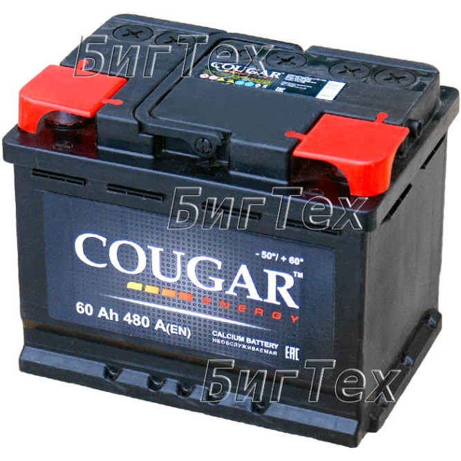 Аккумулятор автомобильный Cougar Energy 60 А/ч
