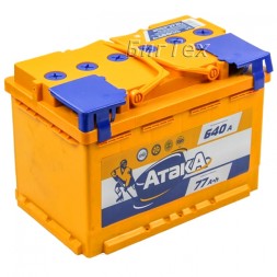 Аккумулятор автомобильный АТАКА 77Ач 640А