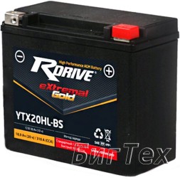 Мото аккумулятор RDrive Gold YTX20HL-BS AGM 18.9 Ач Мото аккумулятор RDrive Gold YTX20HL-BS AGM 18.9 Ач