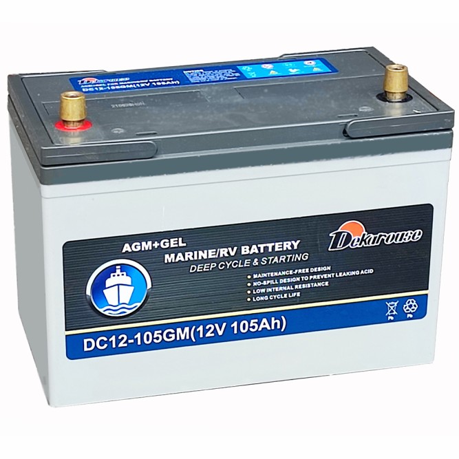 Аккумулятор тягово-стартовый Dekarouse DC12-105GM GEL 105Ah 600A