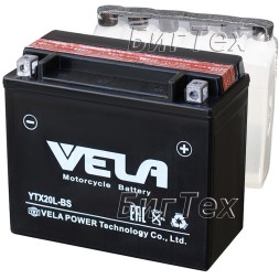 Мото аккумулятор Vela YTX20L-BS AGM 18 Ач Мото аккумулятор Vela YTX20L-BS AGM 18 Ач
