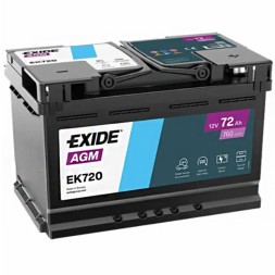 Аккумулятор автомобильный EXIDE AGM Start-Stop EK720 72Ah 760A