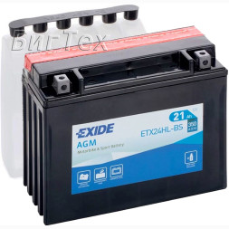Мото аккумулятор EXIDE ETX24HL-BS 21 Ач (YTX24HL-BS)