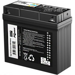 Мото аккумулятор RDrive OEM 51913 (61.21-2 346) 20Ah, 250A
