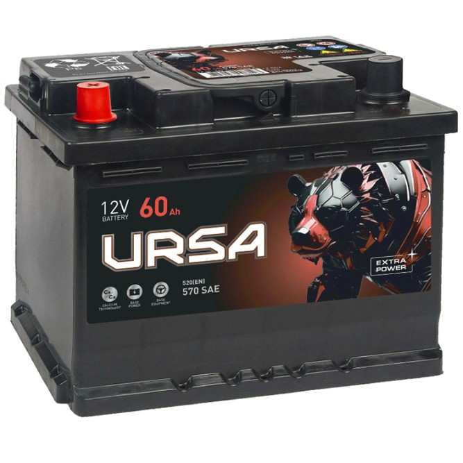 Аккумулятор автомобильный URSA Extra 60 Ач 550А пр. пол.