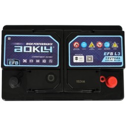 Аккумулятор автомобильный AOKLY EFB 70Ah 780A о.п.
