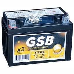 Мото аккумулятор GSB AGM YTZ12S 11Ач 280А 12V