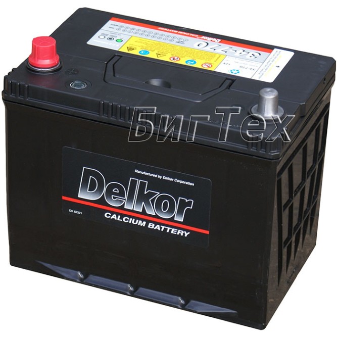 Аккумулятор автомобильный Delkor 75D23R 65 Ач