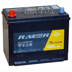 Аккумулятор автомобильный RACER GT 80D26R 75 Ач