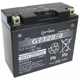 Мото аккумулятор GS GT12B-4, 10.5 Ач