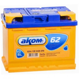 Аккумулятор автомобильный Аком 62 Ah Евро Аккумулятор автомобильный Аком 62 Ah Евро