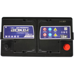 Аккумулятор автомобильный AOKLY AGM 80Ah 780A о.п.