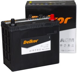Аккумулятор автомобильный Delkor AGM S46B24L 45Ач 370А о/п