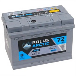 Аккумулятор автомобильный POLUS ARCTIC EFB L3 72Ah 720A