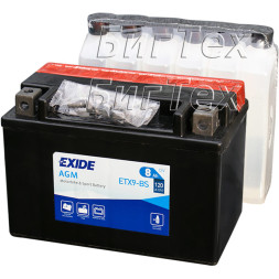 Мото аккумулятор EXIDE ETX9-BS 8 Ач (YTX9-BS)