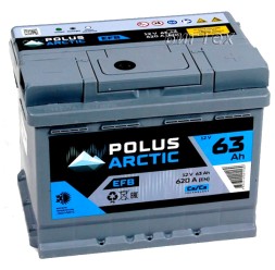 Аккумулятор автомобильный POLUS ARCTIC EFB L2 63Ah 620A