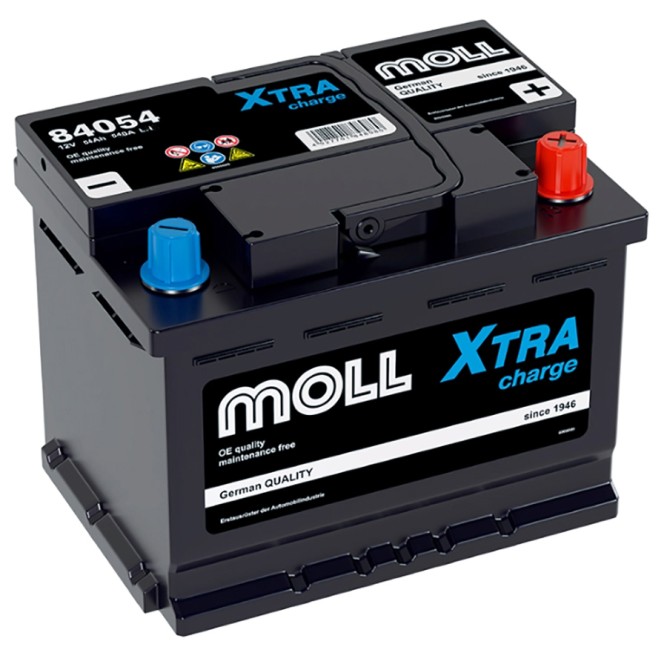 Аккумулятор автомобильный MOLL XTRA charge L1 54Ah (84054) 