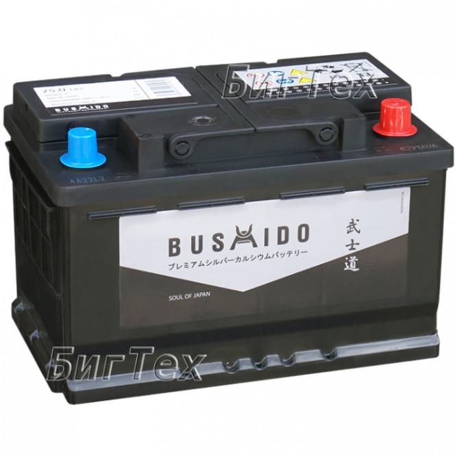 Аккумулятор автомобильный BUSHIDO SJ LB3 75 Ач 700A