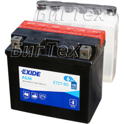 Мото аккумулятор EXIDE ETZ7-BS 6 Ач (YTZ7-BS)
