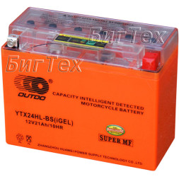 Мото аккумулятор Outdo YTX24HL-BS (iGel) 21 Ач