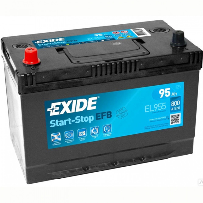 Аккумулятор автомобильный Exide EFB Start-Stop EL955 95 Ач