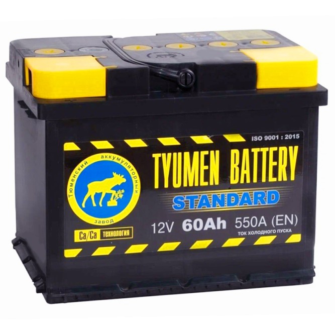 Аккумулятор автомобильный TYUMEN STANDART 6CT-60 60 Ач