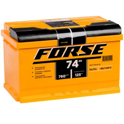 Аккумулятор автомобильный FORSE 74 Ah 760 (низкий)
