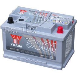 Аккумулятор автомобильный YUASA YBX5100 Silver 75 Ач Аккумулятор автомобильный YUASA YBX5100 Silver 75 Ач