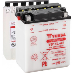 Мото аккумулятор YUASA YB14L-A2, 14.7 Ач