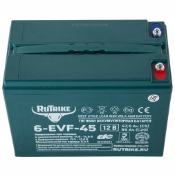 Аккумулятор тяговый RuTrike 6-EVF-45, 52 Ah гелевый