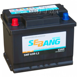 Аккумулятор автомобильный SEBANG SMF 63R-L2, 63 Ач 650A
