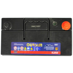 Аккумулятор автомобильный OURSUN JIS MF 70B24R 55Ач 480А
