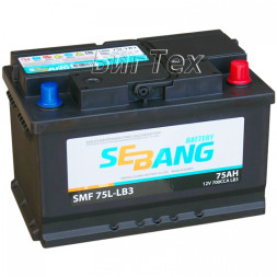 Аккумулятор автомобильный SEBANG SMF 75L-LB3 75 Ач 700A