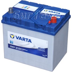 Аккумулятор автомобильный VARTA Blue Dynamic Asia D47, 60 Ач Аккумулятор автомобильный VARTA Blue Dynamic Asia D47, 60 Ач
